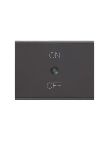 Vimar Idea 16972.20 2-Module Button with On and Off Symbols, Grey